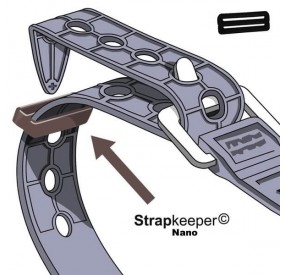 Strapkeeper Nano set van 4 zwart voor Fixplus Nano banden van 15cm 23cm 30cm en 40cm