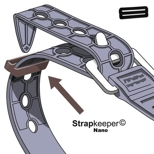 Strapkeeper Nano pack de 4 negro para correas Fixplus Nano de 15cm 23cm 30cm y 40cm